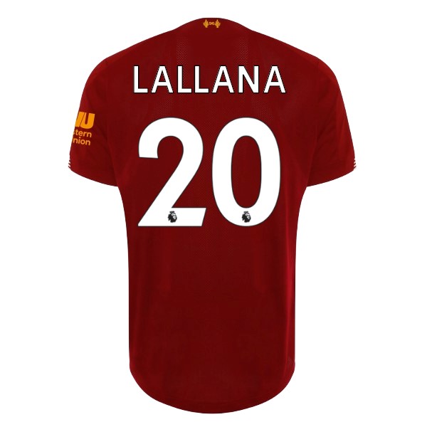 Maillot Football Liverpool NO.20 Lallana Domicile 2019-20 Rouge